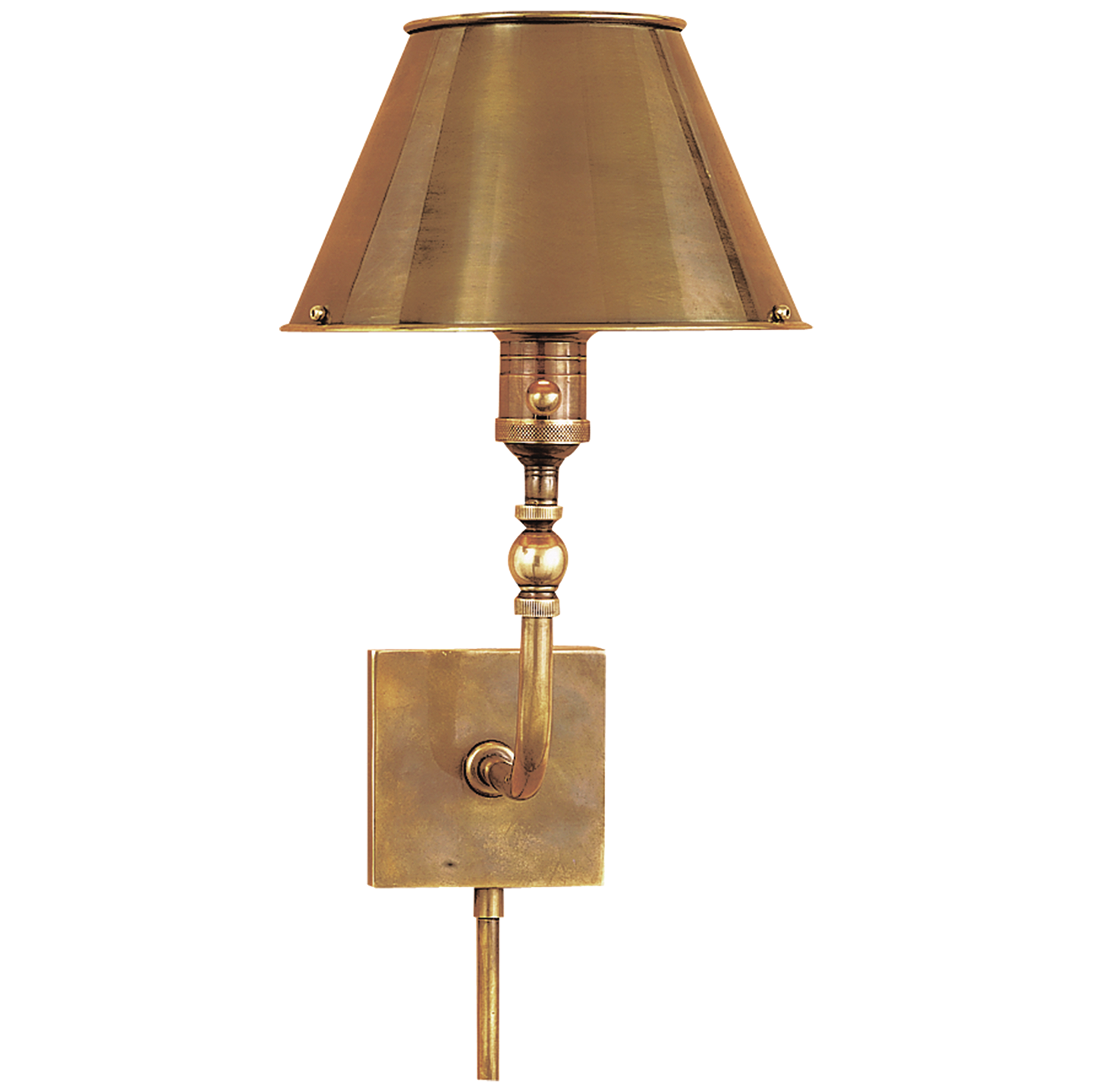 Swivel Head Wall Lamp - Hand-Rubbed Antique Brass Finish