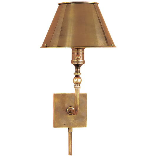Swivel Head Wall Lamp - Hand-Rubbed Antique Brass Finish