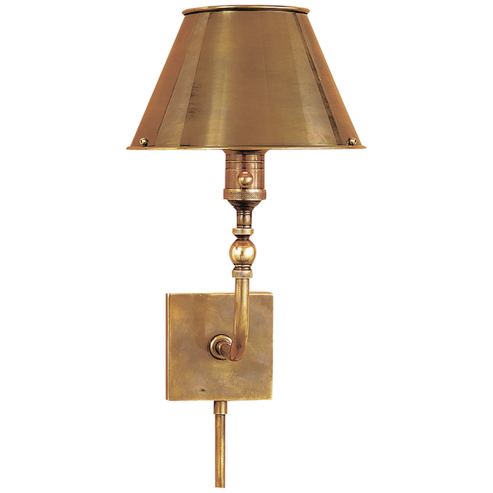 Swivel Head Wall Lamp - Hand-Rubbed Antique Brass Finish