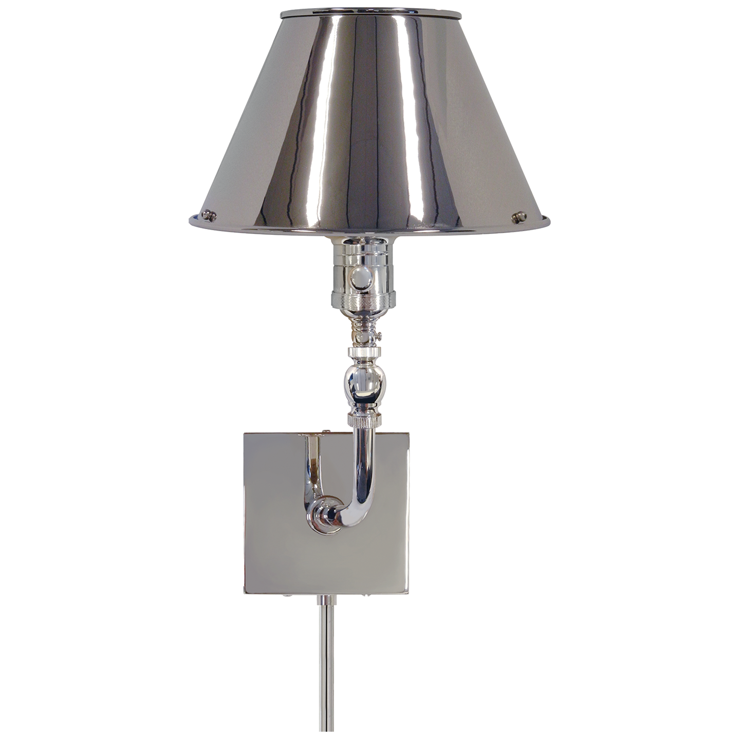 Swivel Head Wall Lamp - Polished Nickel Finish
