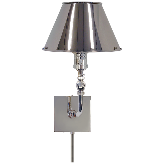 Swivel Head Wall Lamp - Polished Nickel Finish