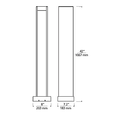 Syntra Bollard Landscape Light - Diagram