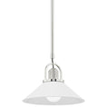 Load image into Gallery viewer, Syosset 12" Pendant - Polished Nickel/White Finish
