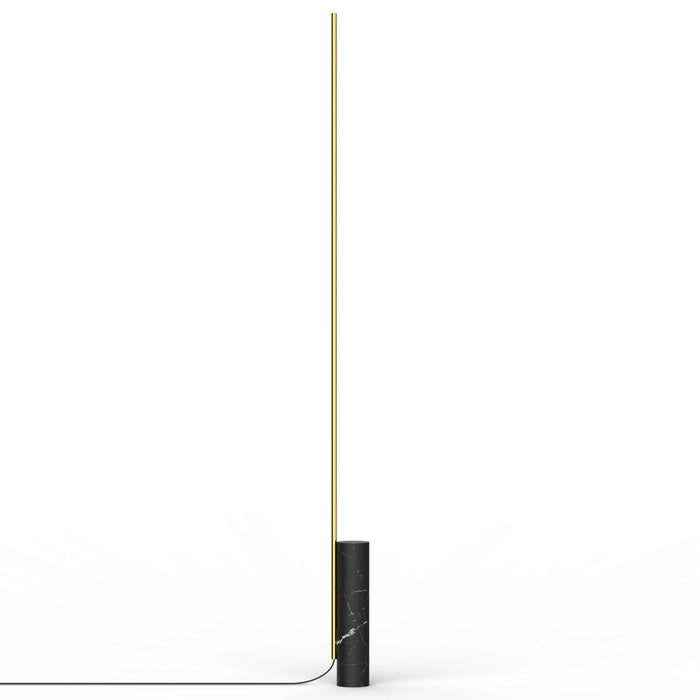 T.O LED Floor Lamp - Black Marble/Brass Finish