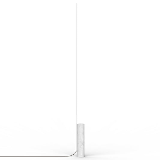 T.O LED Floor Lamp - White Marble/Chrome Finish