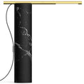 Load image into Gallery viewer, T.O LED Table Lamp - Black Marble/Brass Finish
