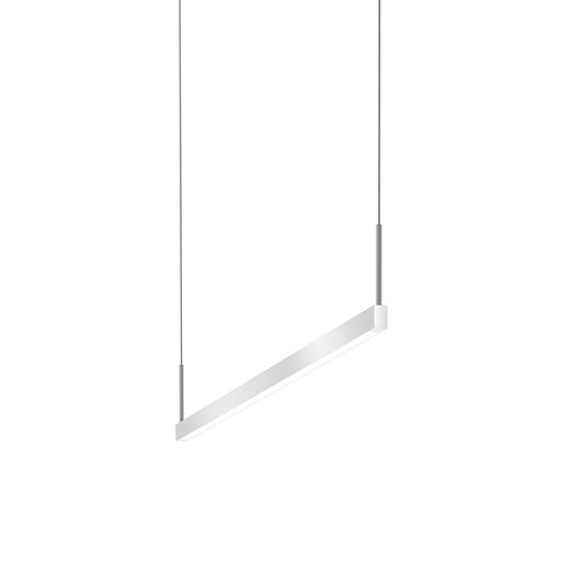Thin-Line 36" Two-Sided LED Pendant - Bright Satin Aluminum