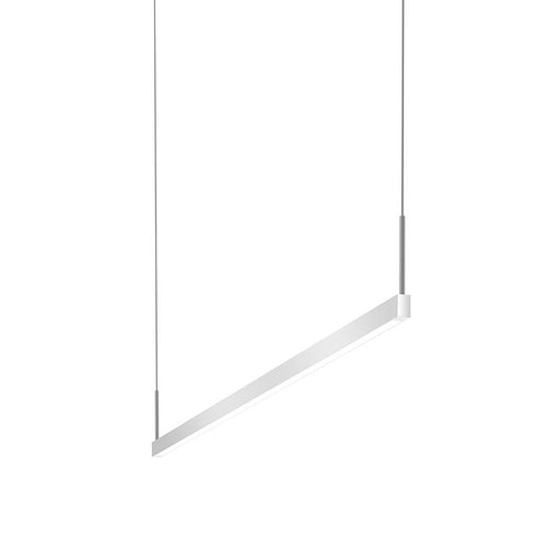 Thin-Line 48" Two-Sided LED Pendant - Bright Satin Aluminum