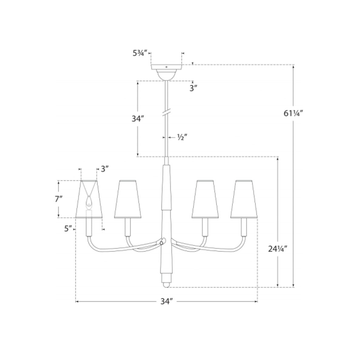 Farlane Small Chandelier - Diagram