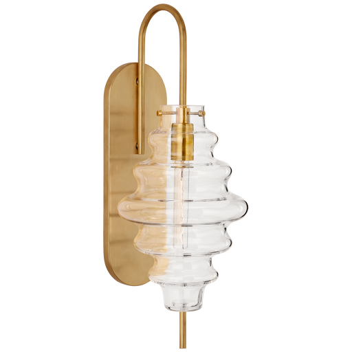 Tableau Large Sconce - Antique Burnished Brass/Clear Glass