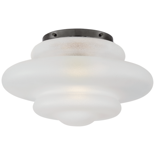 Tableau Medium Flush Mount - Bronze/Volcanic Glass