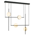 Load image into Gallery viewer, Tagliato LED 4 Light Linear Suspension - Black/Satin Gold Finish
