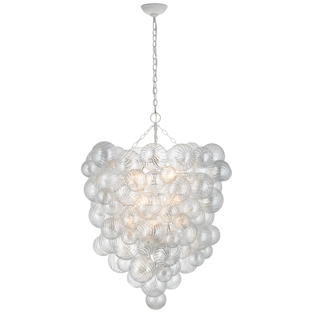 Talia Grande Entry Chandelier - Plaster White