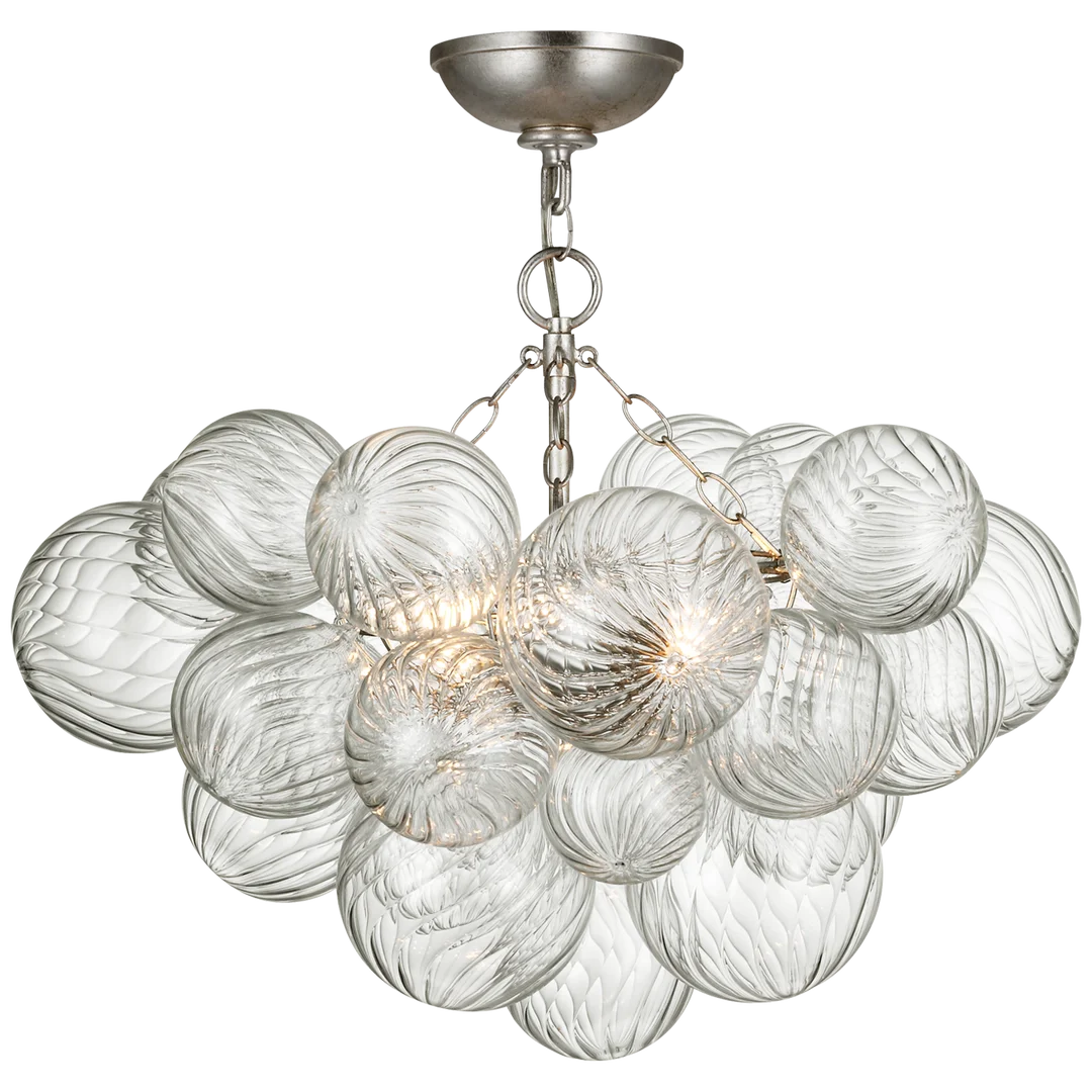 Talia Small Semi-Flush Mount - Burnished Silver Leaf