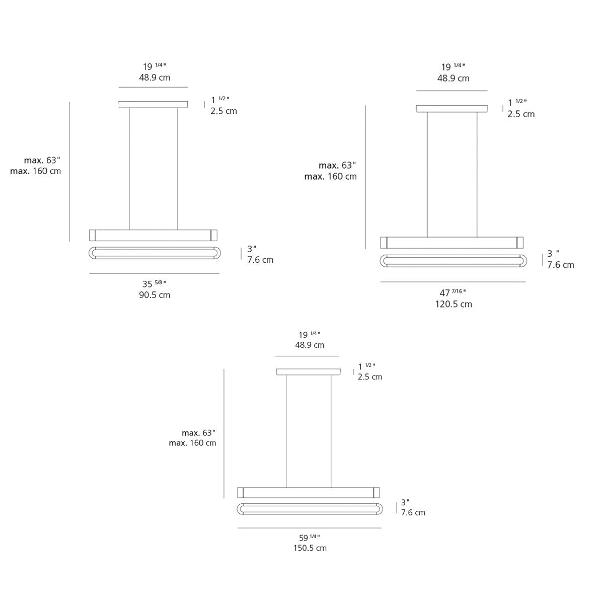 Talo LED Linear Suspension - Diagram