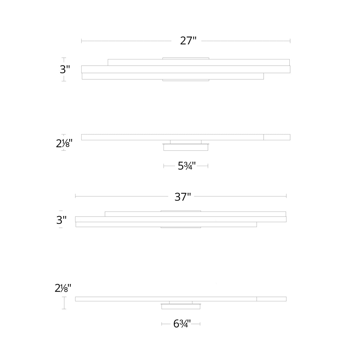 Tandem LED Bath Vanity - Diagram