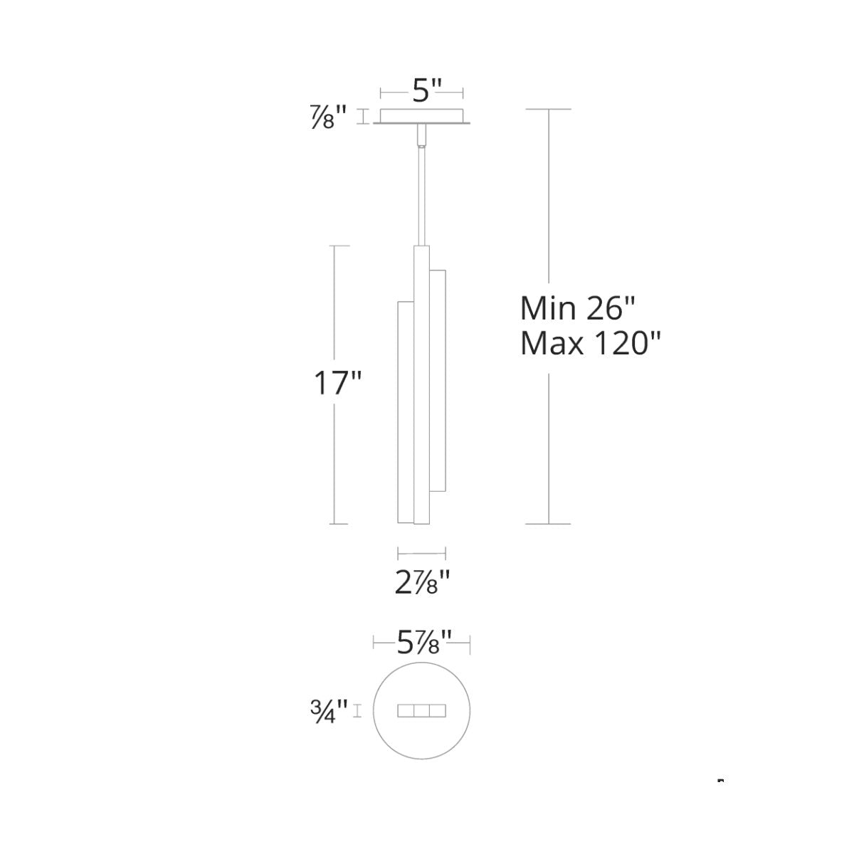 Tandem Mini Pendant - Diagram