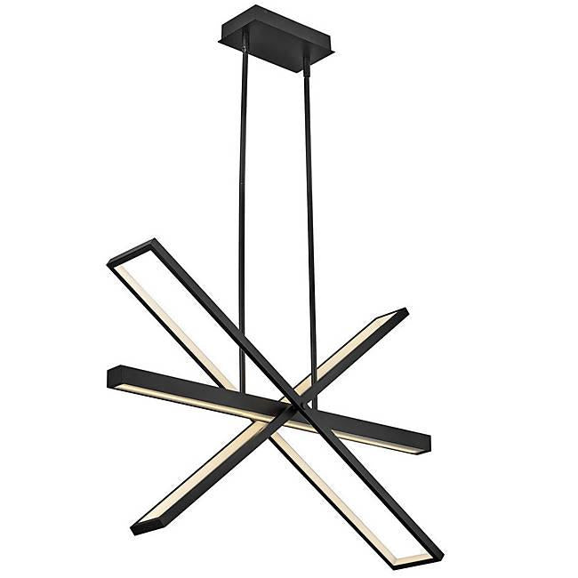 Tangent LED Chandelier - Black Finish