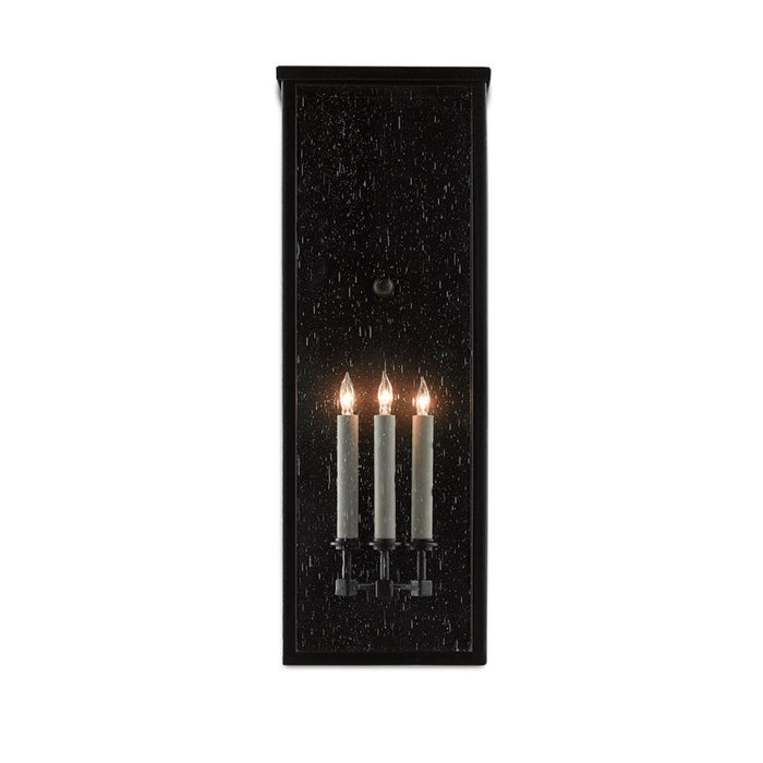 Tanzy Large Outdoor Wall Sconce - Midnight Black Finish