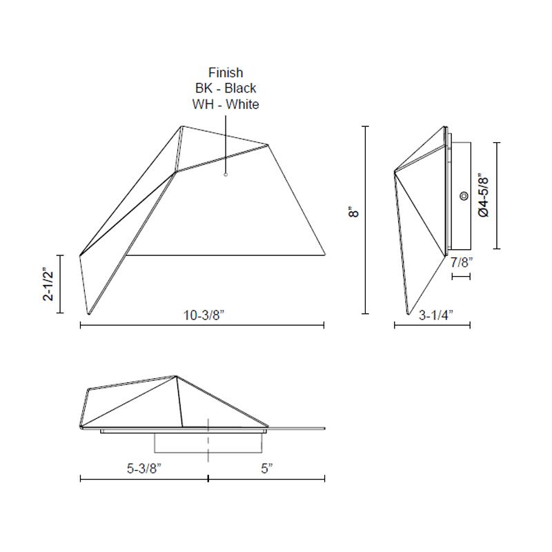 Taro LED Wall Sconce - Diagram