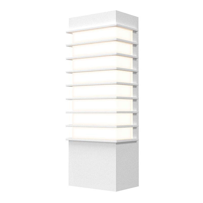 Tawa Slim 13" LED Outdoor Wall Sconce - Textured White Finish