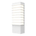 Tawa Slim 13" LED Outdoor Wall Sconce - Textured White Finish