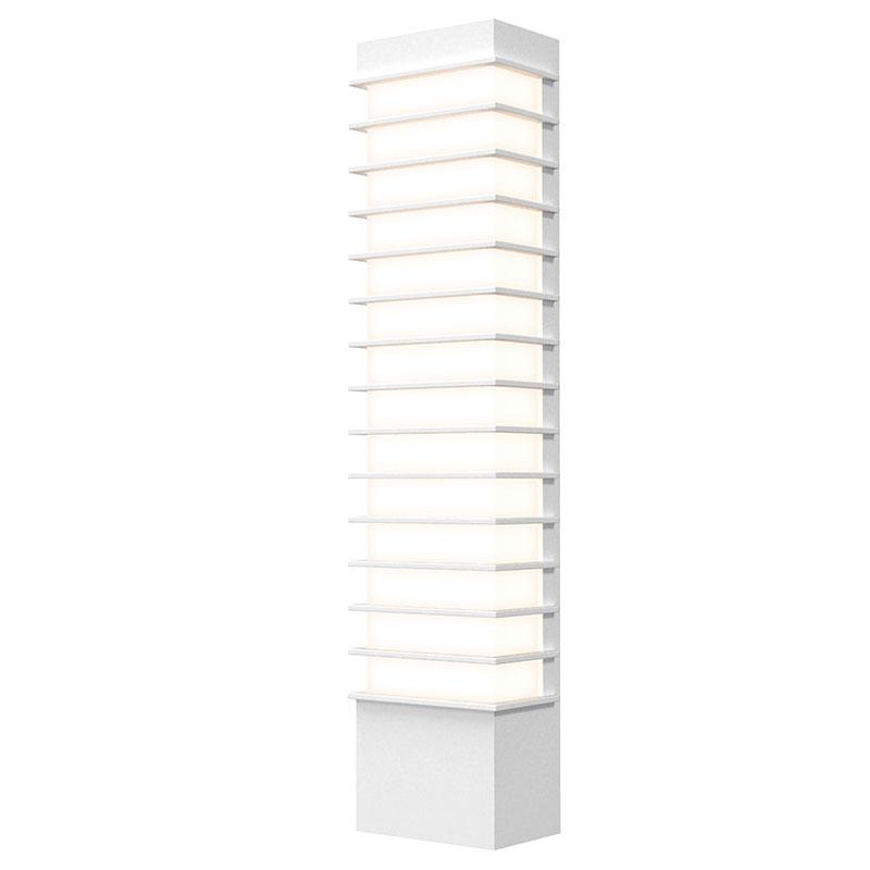 Tawa Slim 21" LED Outdoor Wall Sconce - Textured White Finish