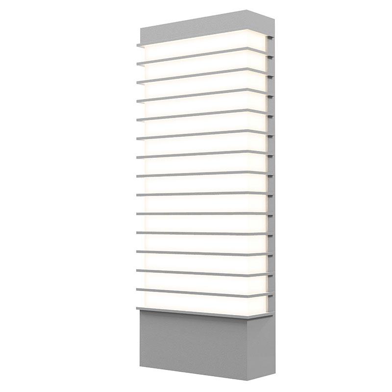 Tawa Wide 21" LED Outdoor Wall Sconce - Textured Gray Finish