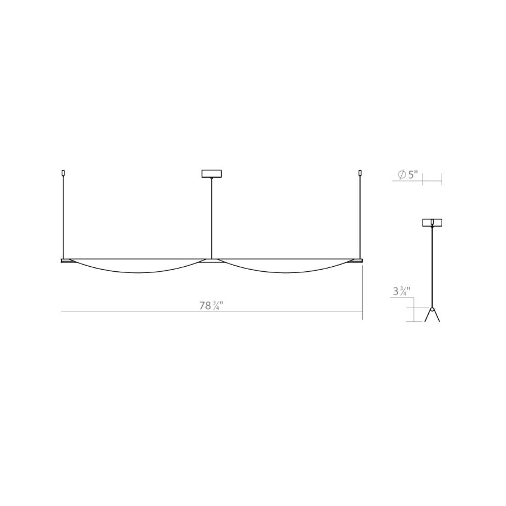 Tela LED Double Linear Suspension - Diagram