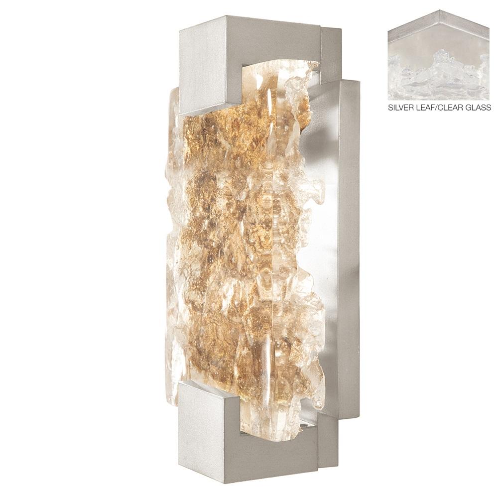 Terra 11.75" Wall Sconce - Silver Leaf with Clear Glass