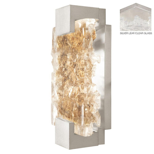 Terra 11.75" Wall Sconce - Silver Leaf with Clear Glass