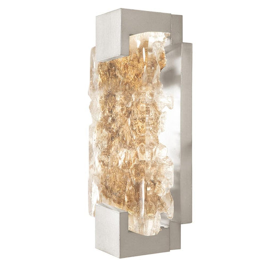 Terra 11.75" Wall Sconce - Silver Leaf with Antique Gold Leaf Glass