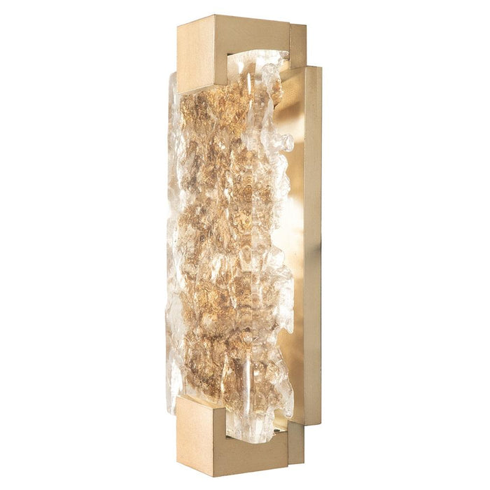 Terra 15.75" Wall Sconce - Gold Leaf with Highlighted Antique Gold Leaf Glass