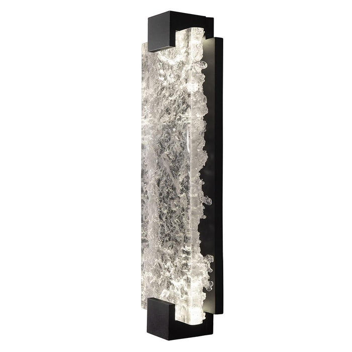 Terra 21.75" Outdoor/Indoor Wall Sconce - Hand Rubbed Black Iron with Clear Glass