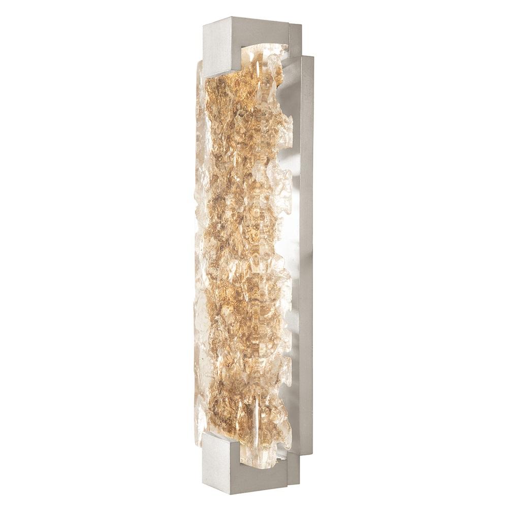 Terra 21.75" Wall Sconce - Silver Leaf with Antique Gold Leaf Glass