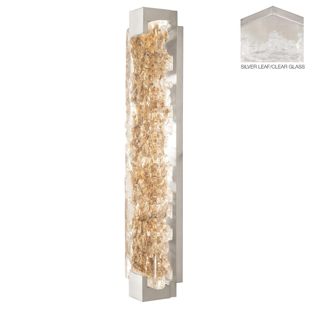 Terra 27.75" Wall Sconce - Silver Leaf with Clear Glass
