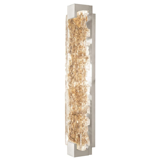 Terra 27.75" Wall Sconce - Silver Leaf with Antique Gold Leaf Glass
