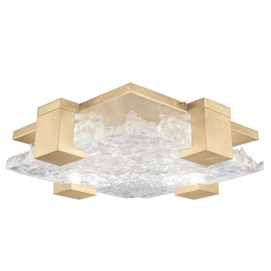 Terra Semi Flush Mount - Gold Leaf with Clear Glass