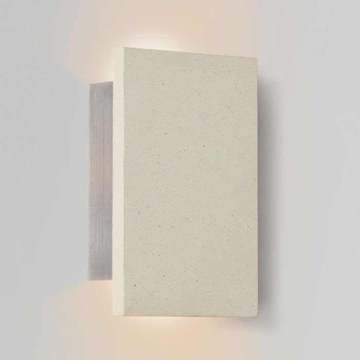 Tersus Up & Downlight Outdoor LED Sconce - White Concrete Finish