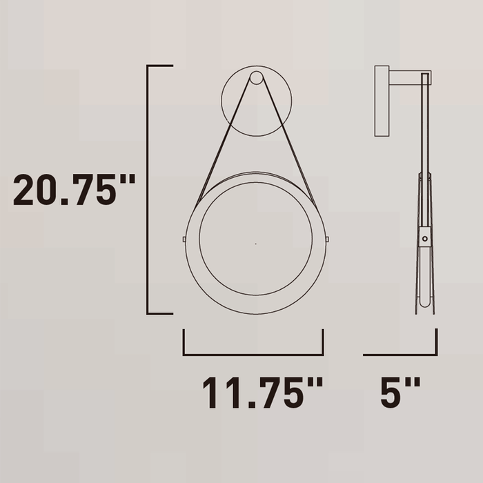 The Tether LED Wall Sconce - Diagram