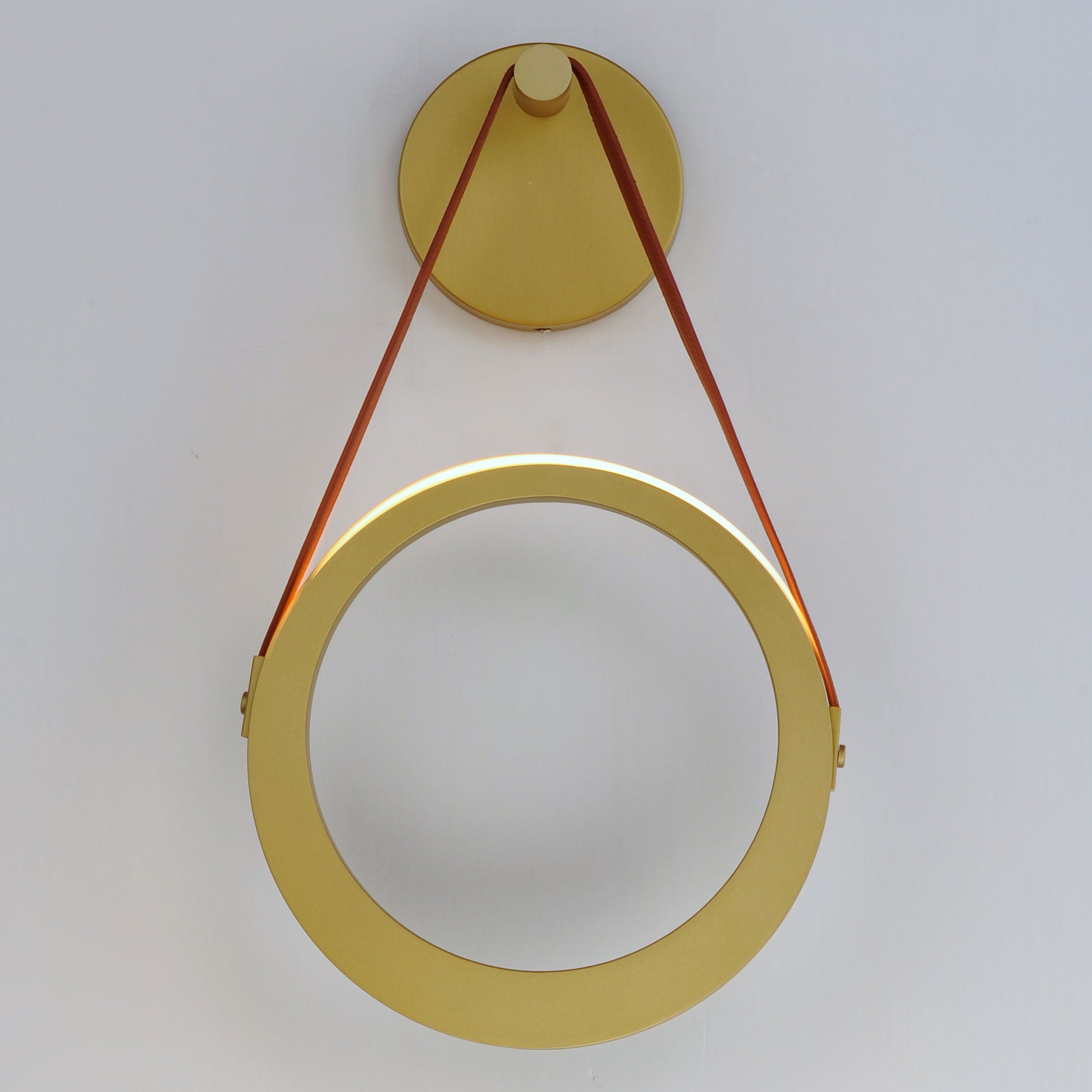 The Tether LED Wall Sconce - Natural Aged Brass Finish