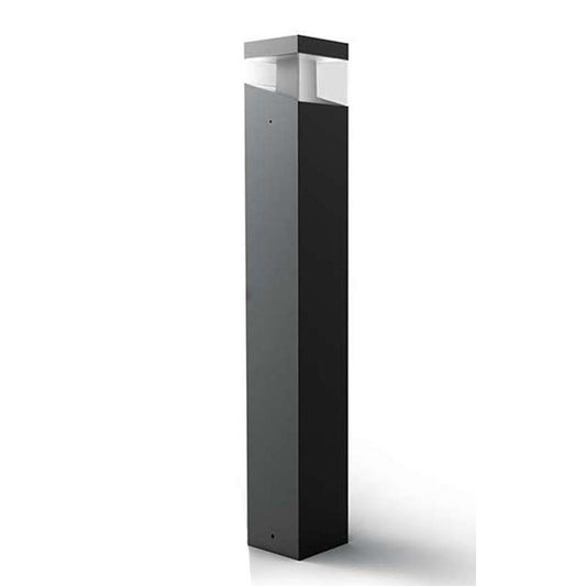 Tetragono Large Outdoor LED Bollard - Anthracite Grey Finish Finish