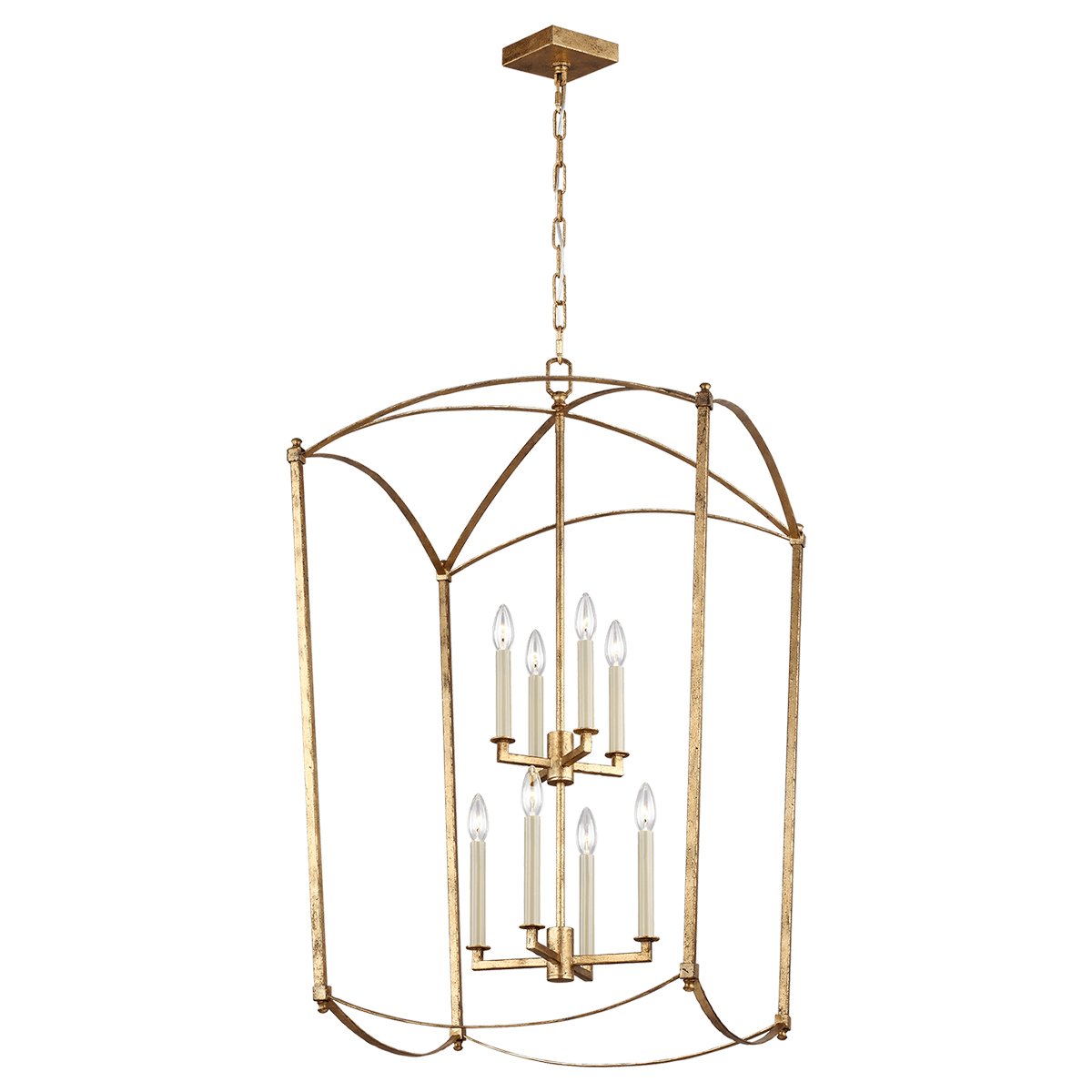 Thayer Extra Large Lantern - Antique Gild Finish