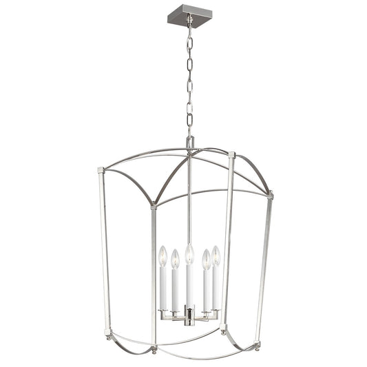 Thayer Large Lantern - Polished Nickel Finish