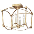 Load image into Gallery viewer, Thayer Semi-Flush Mount - Antique Gild Finish
