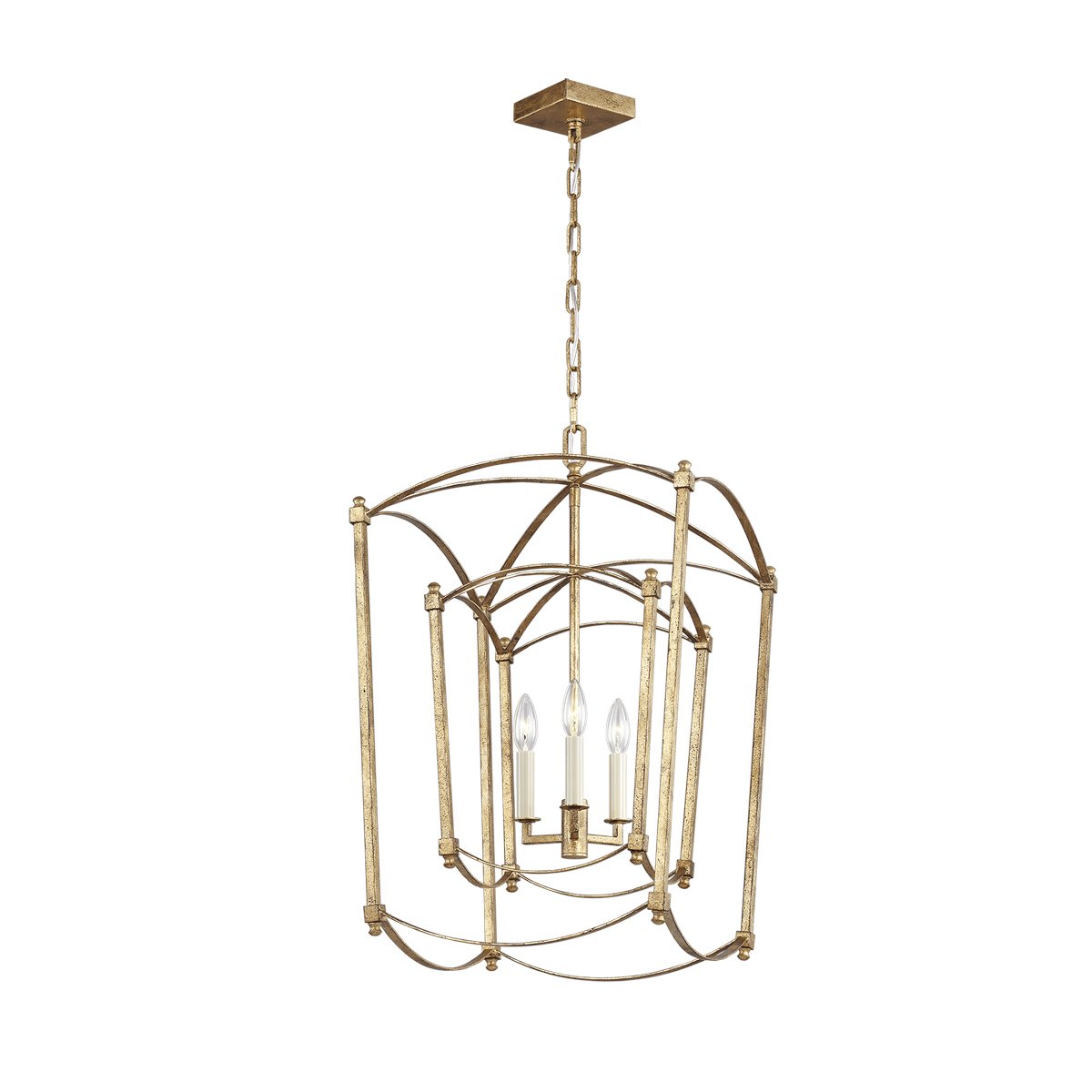 Thayer Double Lantern - Antique Gild Finish