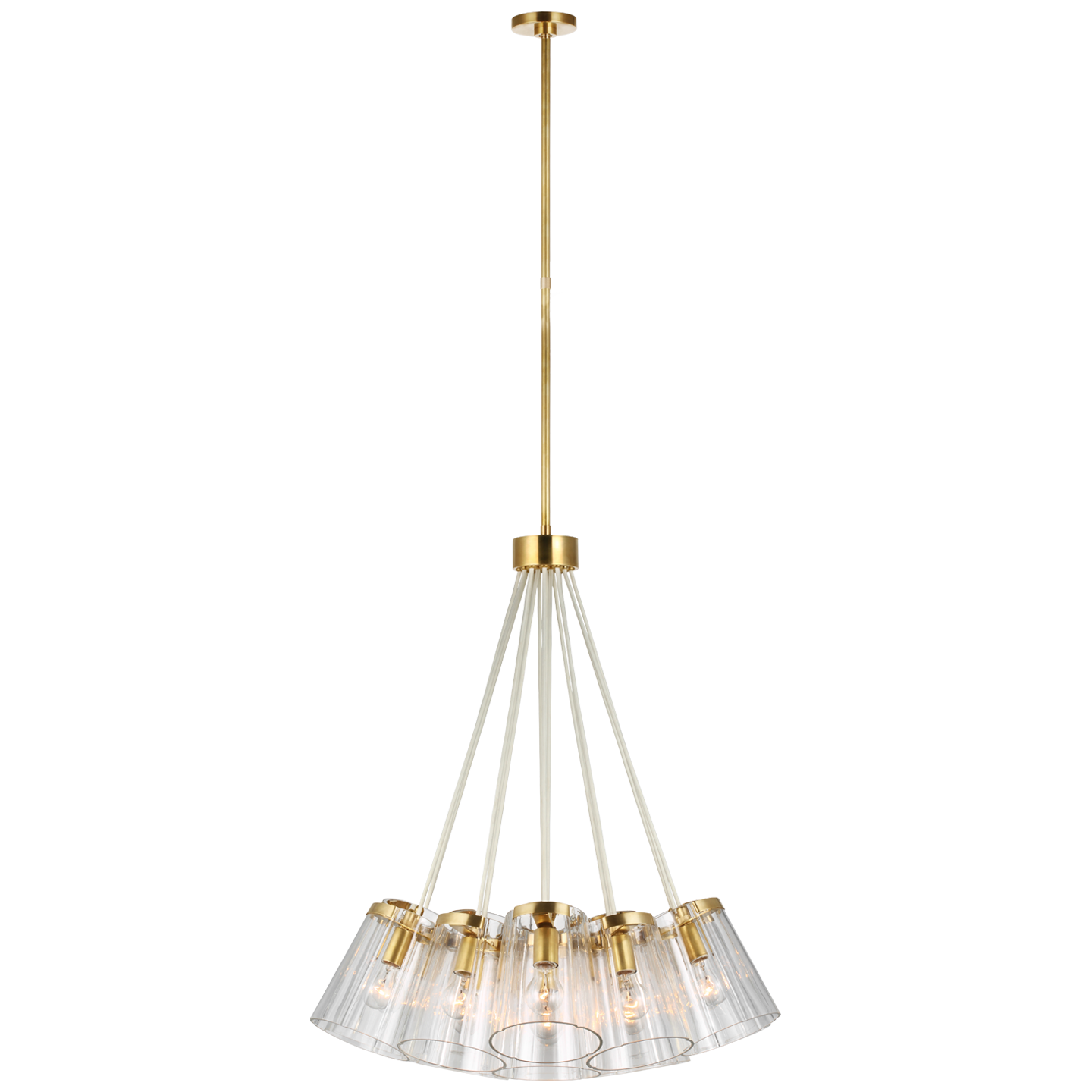 Thoreau Large Chandelier - Soft Brass Finish