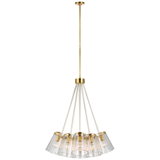 Thoreau Large Chandelier - Soft Brass Finish