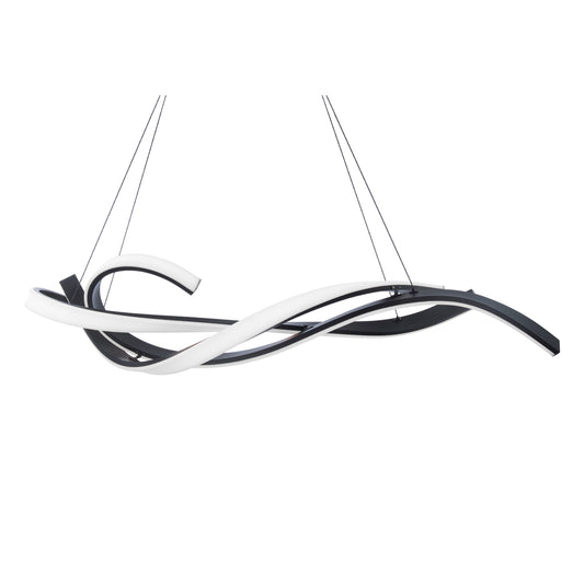 Tidal LED Linear Pendant - Black Finish