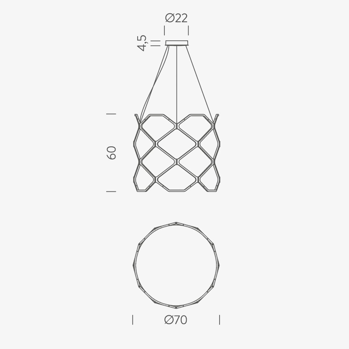 Titia Pendant - Diagram